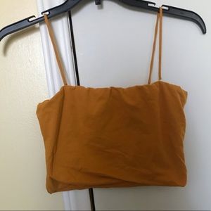 Brandy Melville Mustard Crop Top